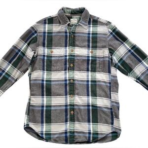 J. Crew Plaid Flannel Button Down Shirt Cotton Long Sleeve Slim Fit Top Preppy S